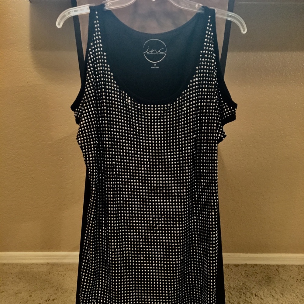 INC Women’s Sequined Cold Shoulder Top